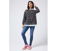 SCAMP & DUDE Felpa oversize SCAMP & DUDE con stampa leopardata arcobaleno e fulmine 36 Grigio