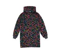 SCAMP & DUDE SCAMP & DUDE Vestito felpa con cappuccio per bambini grigio con stampa leopardata arcobaleno e fulmine 128134cm Grigio
