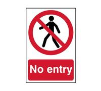 Scan 0600 - Cartello "No Entry", in PVC, 200 x 300 mm