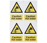 Scan 1309 - Cartello segnaletico in PVC "Attenzione! Acqua calda", 200 x 300 mm
