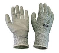 Scan 2AYH33J-24 Grigio Rivestita IN Similpelle Taglio 5 Guanti - XL (Misura 10)