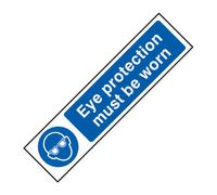 Scan 5001 Avviso Sicurezza Salute Deve Indossare Protezione Occhi PVC 200 x 50mm