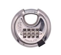Scan Acciaio Inox Disco Tipo Combinazione Lucchetto 70mm SCAPLSS70CD