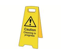 Scan, Cartello a cavalletto "Caution Cleaning In Progress"