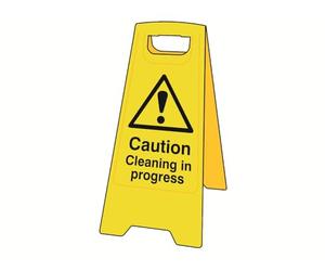Scan, Cartello a cavalletto "Caution Cleaning In Progress"