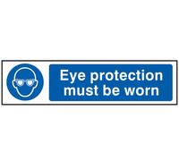 Scan Occhio Protezione Must Be Worn - PVC Insegna 200 x 50mm SCA5001