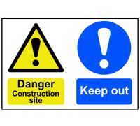 Scan Pericolo Costruzione Sito Keep Out - PVC Insegna 600 x 400mm SCA4005