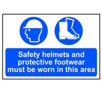 Scan Sicurezza Caschi & Calzature To Be Worn - PVC Insegna 600 x 400mm SCA4001