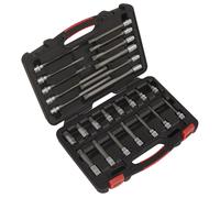 Scanalate Presa Punta Set 26pc 1cmSq Drive - Platino Serie - Sealey AK89002