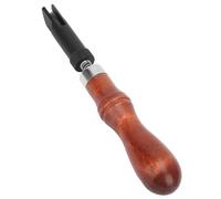 Scanalatore a spinta Sunicon tipo V, manico in legno regolabile Scanalatore a spinta tipo V Utensile per sgorbia artigianale per scanalatura in pelle Utensile manuale per