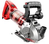 Scanalatrice elettrica da 8280 W con valigetta di trasporto e 5 lame da 133 mm, macchina per il taglio di scanalature a muro, larghezza 42 mm, profondità 45 mm per mattoni, granito, marmo e cemento.