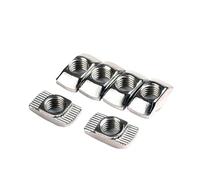 scanalatura a T in acciaio al carbonio zincato, Dado a T M3 M4 M5 in acciaio al carbonio nichelato for profilo in alluminio serie 20, confezione da 10/20/50 pezzi(50pcs,M5)