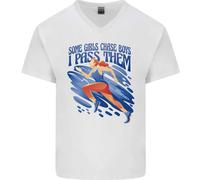 Scanalatura Ragazzi Corsa Marathon Cross Country da Uomo V-Neck Cotone T-Shirt