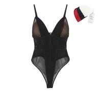 SCANDALE Le Body Sl lack Body Donna XL In Tulle Trasparente Con 3 Pad