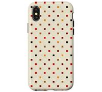 Scandi Boho Grid Pattern neutro toni della terra Custodia per iPhone X/XS