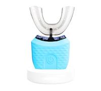 Scandinavian Smiles Toothbrush - 360° Full Coverage Silicone Brush,Toothbrush U Shape,360 Brite Toothbrushs Adult,30-Second Deep Cleaning,Gentle Gum Massage,Easy to Use (Blue)