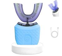 Scandinavian Smiles Toothbrush, Scandinavian Toothbrush, 360° Full Coverage Silicone Brush, Three Modes, Waterproof Design, Smart Charging Base, for Most People (Blue)