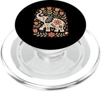 Scandinavo Folk Art Elephant Floral Boho PopSockets PopGrip per MagSafe
