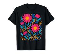 Scandinavo Folk Art Fiori Cottagecore Natura Top Maglietta