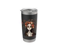 Scandinavo Folk Art Halloween sposa Cottagecore Nature Top Bicchiere termico in acciaio inox doppia parete