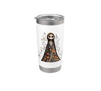 Scandinavo Folk Art Halloween sposa Cottagecore Nature Top Bicchiere termico in acciaio inox doppia parete