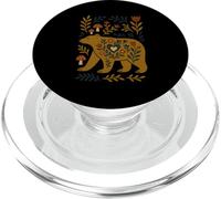 Scandinavo Folk Art Orso Botanico Floreale PopSockets PopGrip per MagSafe