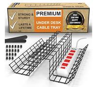 Scanfield Cable Management, Porta Cavi Organizer per Casa/Ufficio, Passacavi Scrivania Stabile e Spazioso, Griglia Raccogli Cavi Facile da Montare, Raccogli Cavi Scrivania per Tavolo Ufficio Set da 2