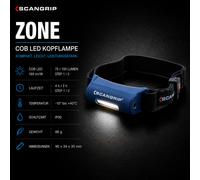 SCANGRIP Lampada Frontale Akku 75-150 Lumen COB LED Blu IP30