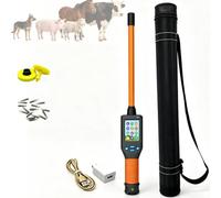 Scanner a bastone per marche auricolari animali scanner per chip | Scanner universale per microchip Lettore di microchip 134,2 kHz/FDX-B/HDX/EMID, custodia protettiva,Per bovini, suini e ovini