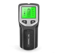 Scanner da parete 5 in 1 con display LCD per rilevare borchie in legno cavi AC e metallo nelle attività di ristrutturazione (nero)