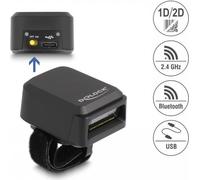 DeLOCK Scanner di codici a barre anulare 1D e 2D con 2,4 GHz o Bluetooth - Funzione di ricarica