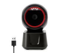 Scanner di codici a barre cablato 1D 2D QR Desktop ad alta velocità Lettore di rilevamento automatico a mani libere Porta USB Plug&Play Compatibile con Windows Sistema Android Image Sensore CMOS