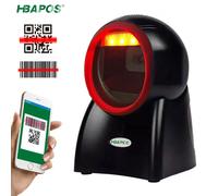 Scanner di codici a barre desktop Omnidirezionale USB cablato PDF417 UPC EAN 1D 2D Scanner di codici QR Lettore di matrice di dati con rilevamento automatico 4010E Black