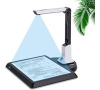 Scanner for fotocamera for documenti, videoregistratore scanner for libri/documenti USB A4 con funzione di riconoscimento del testo OCR, obiettivo HD da 8 megapixel, formato massimo A4,