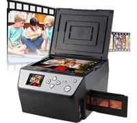 Scanner fotografico digitale multifunzionale for pellicole, scanner for diapositive e negativi con schermo LCD da 5 pollici, converte pellicole 135/diapositive 35mm/pellicole 110/foto/documenti/biglie