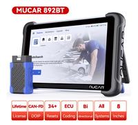 Scanner OBD2 MUCAR 892BT con Aggiornamenti Gratuiti a Vita, Programmazione Chiavi IMMO, Codifica ECU, CANFD DOIP, Controllo Bidirezionale, Strumenti Diagnostici per Auto