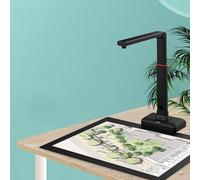 Scanner Overhead di grande formato, 23 MP, altezza regolabile con levigatura e scansione automatica divisa, riconoscimento del testo OCR per documenti e libri