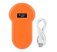 Scanner per Chip PET Portatile, Lettore di Microchip EMID Ricaricabile 134.2kHz, Supporta FDXB per Cani Gatti Suini, Arancione, Display OLED
