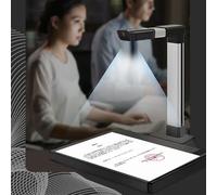 Scanner per documenti di grande formato con luce di riempimento a LED, 1600 W ad alta definizione, velocità di scansione 1s, autofocus per documenti, fatture, ordini di consegna e codici a barre