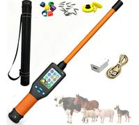 Scanner per microchip di animali, Scanner universale per microchip | Lettore di tag (134,2 kHz - FDX-B/HDX/EMID) a bastone per animali da allevamento, Lungo raggio (10-30 cm), con display LCD