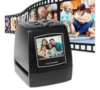Scanner per pellicole e diapositive, memoria su scheda SD da 32 GB, schermo LCD da 2,36 pollici, convertitore per pellicole per diapositive da 35 mm/135 mm, supporta la modifica e la riproduzione