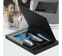Scanner piatto A3, 2400 DPI, scanner per documenti e foto, scansione 29,7 x 42,4 cm in 4 secondi, senza cornice, scansione automatica, sensore CIS, compatibile con Windows e Mac