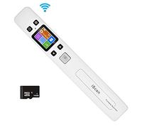 Scanner portatile for documenti, immagini e testi a 1050 DPI, scanner for documenti A4 con scheda SD da 16 GB, scansione piana, scanner for foto che carica le immagini sul computer tramite USB o WiFi