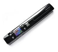 Scanner portatile portatile, scanner wireless per documenti e immagini, display LCD in formato JPG/PDF in formato A4, scheda SD da 32 GB inclusa, per libri con ricevute aziendali (nero)