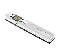 Scanner portatile portatile, scanner wireless per documenti e immagini, display LCD in formato JPG/PDF formato A4, scheda SD da 32 GB inclusa, per libri con ricevute aziendali (bianco)