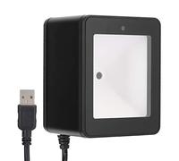 Scanner QR Barocde, scanner di codici a barre desktop CMOS con ampia finestra di scansione per codici a barre stampati, codici merceologici e codici a barre dello schermo del telefono cellulare(Nero)
