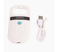 Scanner ricaricabile per microchip di animali domestici, ideale per targhette e etichette di identificazione, lettore portatile con display chiaro.