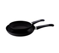 Scanpan 10202600 Piece Fry Pan, 8" e 10 1/4", Black Classic, set di 2 padelle da 20,3 cm e 26,7 cm, nero, alluminio