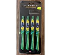 Scanpan Set 4 Pezzi Coltelli da Bistecca Brasile Soft Touch Spectrum Autentic...