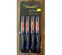 Scanpan Set di coltelli da bistecca 4 pezzi Inghilterra UK Soft Touch Spectru...